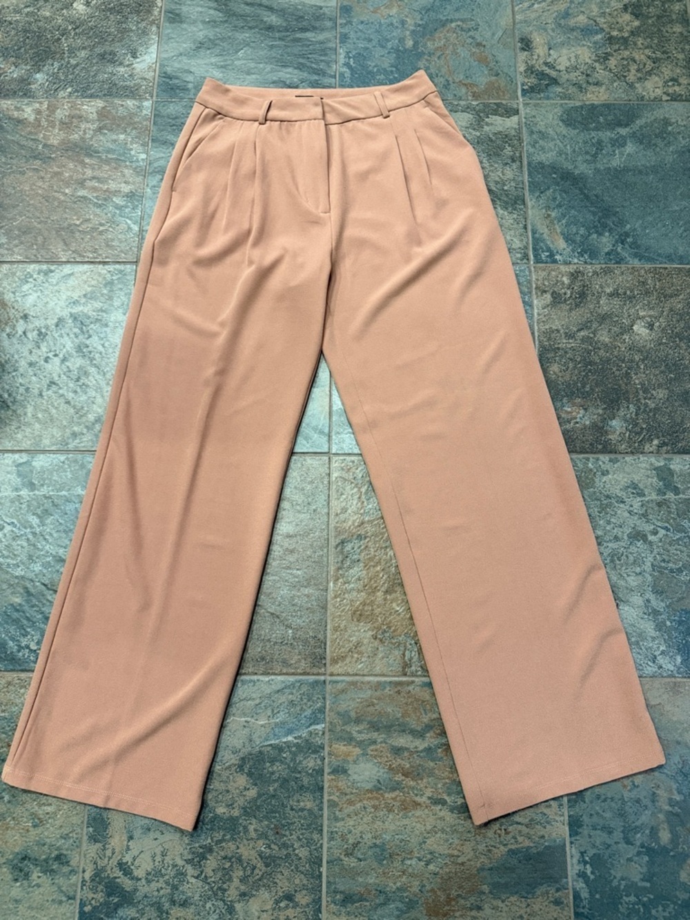 Shinestar Wide-Leg Pants in Dusty Rose Blush